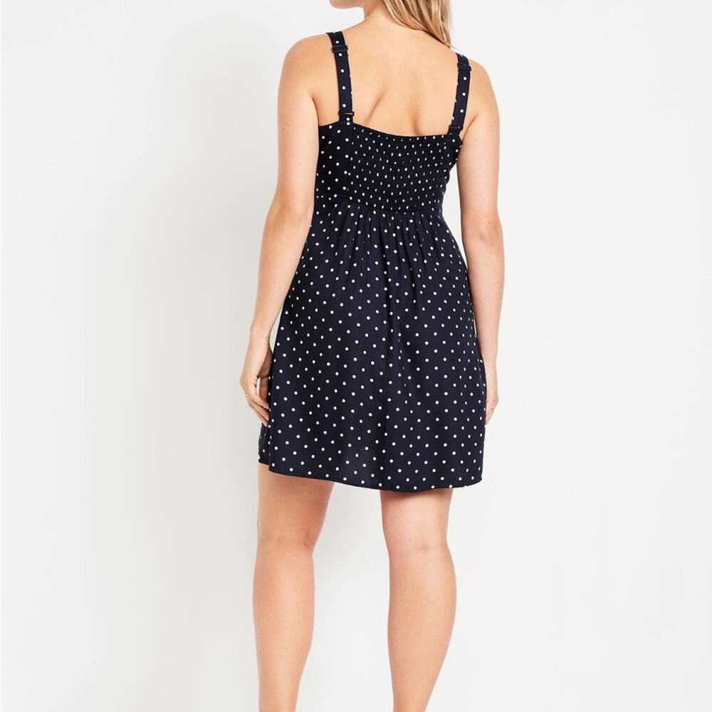 Old Navy Navy Dots Fit & Flare Crepe Mini Dress - Picture 5 of 10